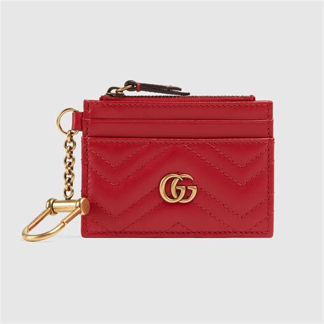 gg marmont keychain wallet|gucci wallet with coin pouch.